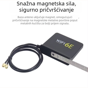 WIFI6E vanjska antena za stolni usmjerivač, SMA priključak, dvostrano sučelje, visok dobitak, dvopojasni prijem