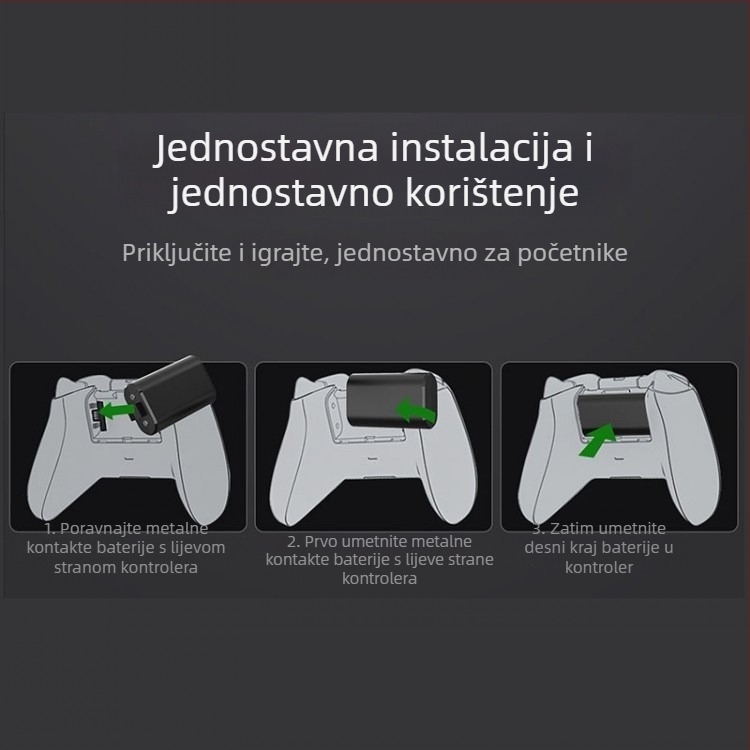Good Value Xbox Series set za punjenje baterije za kontroler s litijskom baterijom, kompatibilan s Xbox Series kontrolerima