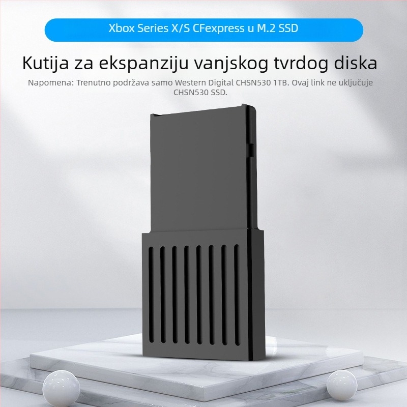 Vanjska kartica za proširenje tvrdog diska Xbox Series X/S - PCIe 4.0 CFexpress na M.2 SSD, aluminijsko kućište, za Xbox Series X/S