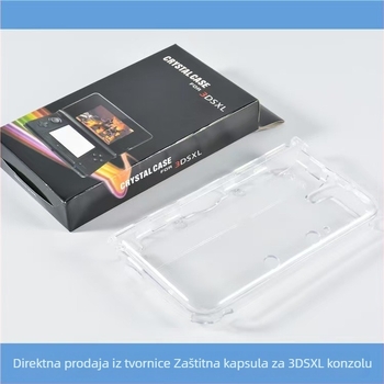 Zaštitna maska za 3DS LL – prozirno PC kućište, injekcijsko lijevanje, kompatibilno s 3DS LL, težina 0.08