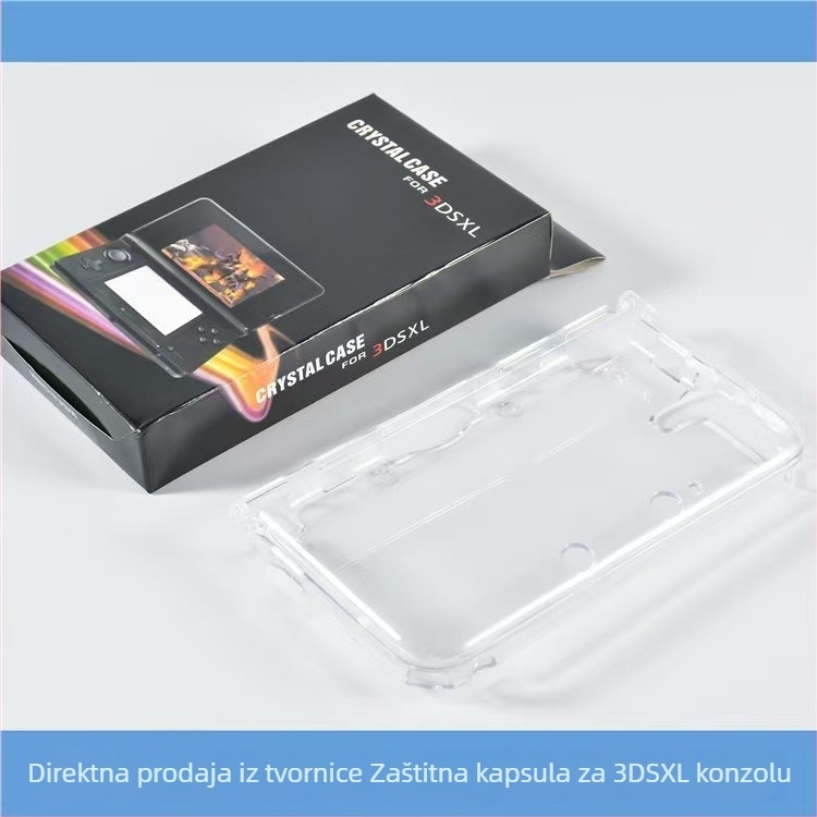 Zaštitna maska za 3DS LL – prozirno PC kućište, injekcijsko lijevanje, kompatibilno s 3DS LL, težina 0.08