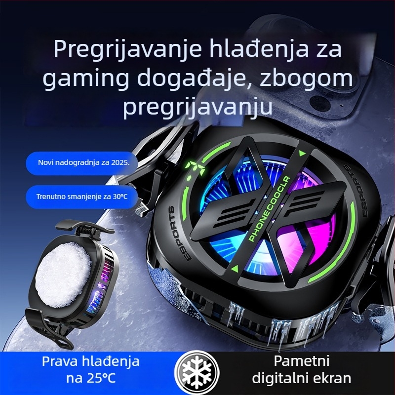 JS82E Magnetski hladnjak za telefon s stražnjom klipsom, Type-C sučelje