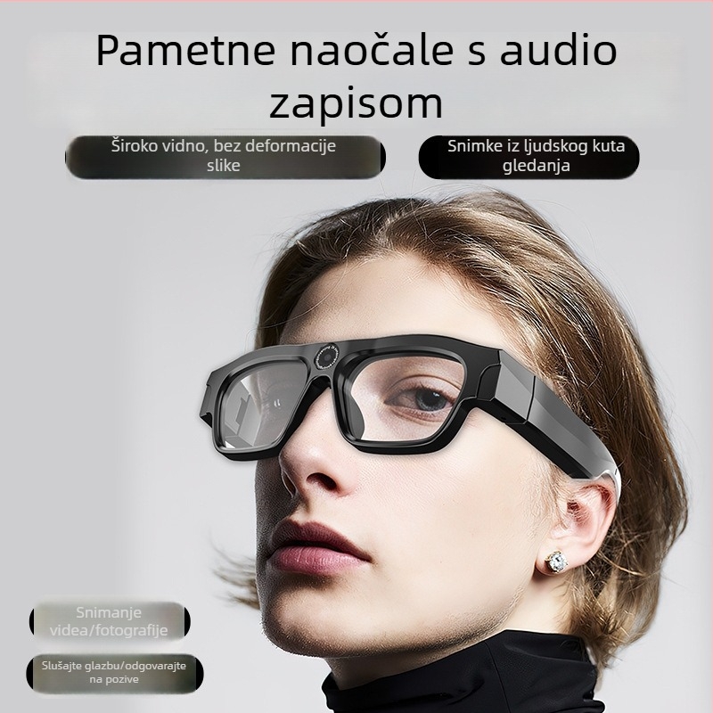 XV18 Pametne naočale s kamerom 8MP, baterija 400mAh, nosiva na glavi, HD snimanje, bežični domet 10m