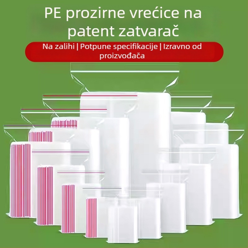 Prozirna ZIP vrećica 11×16 cm, debeli PE, zatvorena vrećica za pohranu kućišta mobitela