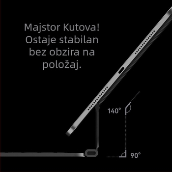 Bežična tipkovnica s kućištem od aluminijske legure i laganom konstrukcijom (aluminijska legura; težina 530 g; Bluetooth; kompatibilnost: Apple iPad Pro)