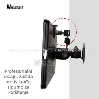 Metalni nosač iPada za zid s bravom – zaštita od krađe, stolni okretni stalak