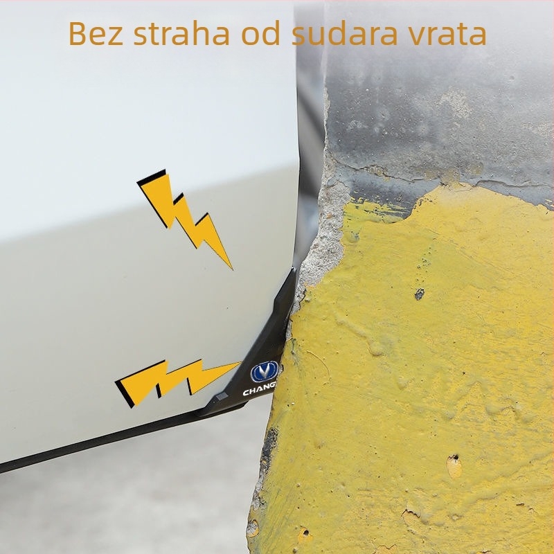 Zaštitni rub vrata automobila - PVC materijal, univerzalna kompatibilnost, ljepilo protiv sudara, model PVC-dverni kut, marka Cheng Jin