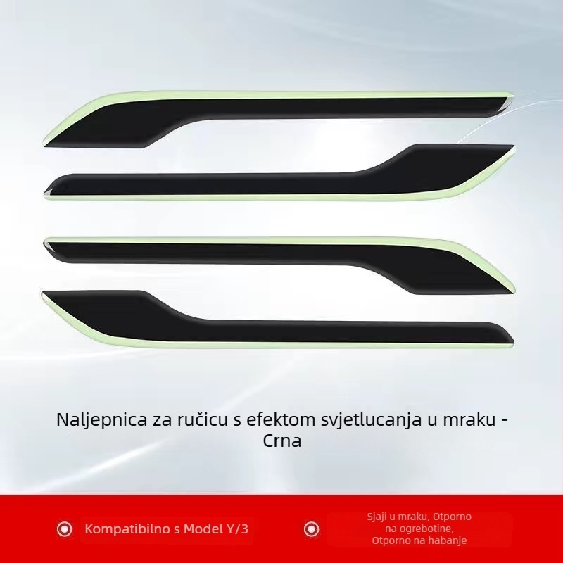 Tesla ručke za vrata – epoksidne naljepnice protiv ogrebotina, anti-kolizijsko ljepilo, za Model 3/Y, Podrijetlo Guangzhou