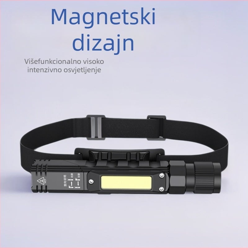Magnetska radna svjetiljka G19 – višefunkcionalna, LED, 360° rotacija, domet 50–100 m, baterija 800 mAh, snaga 5 W