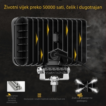 LED radna svjetiljka za inženjerska vozila – 40W, 9-32V DC, 5700-6000K, 50 000 h, aluminij 6063