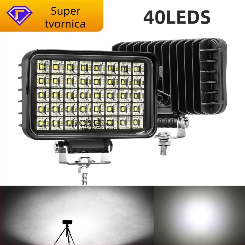 LED radna svjetiljka za inženjerska vozila – 40W, 9-32V DC, 5700-6000K, 50 000 h, aluminij 6063