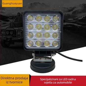 4-inčna kvadratna LED radna svjetiljka za vozila, 48W, off-road reflektor, prednje svjetlo za viličar