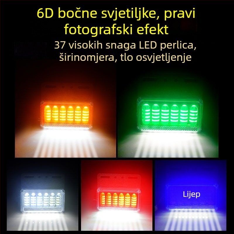 LED bočna svjetla za kamion i prikolicu, 12/24V, 8W, IP68, 13.5×10.5 cm