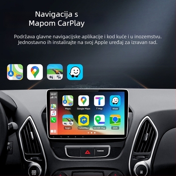 Bežični CarPlay adapter za iPhone i Android — Model G120, ABS, sustav u vozilu, 1080p, kompatibilan s vozilima s kabelskim CarPlay