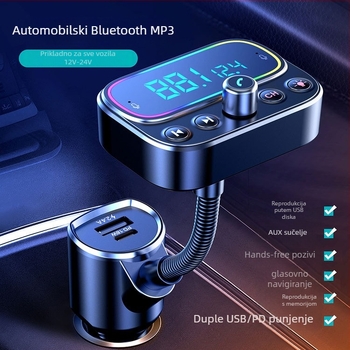 T67 Auto Bluetooth MP3 player s FM, Hands-free pozivi, QC3.0 brzo punjenje, AUX auto punjač