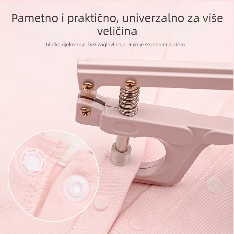 Skup alata za ugradnju četiri gumba od smole s metalnim ručnim kliještima – modeli T3/T5/T8, DIY dodaci za gumbe