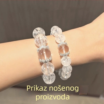 S925 sterling srebrne spacer perle s motivom snježne pahulje za DIY kristalnu narukvicu — crveni ahat, porijeklo: Jinhua, izdanje: proljeće 2025