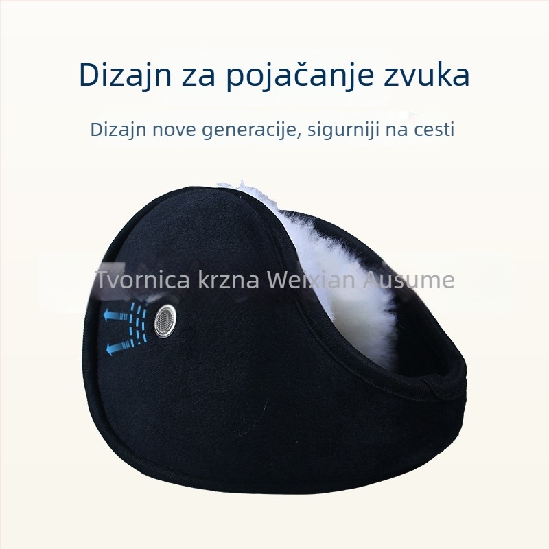 Vunene zaštitnice za uši sa stražnjim postavljanjem, tople i otporne na vjetar za zimske aktivnosti na otvorenom