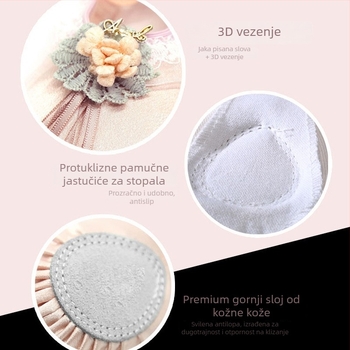 Baletanke Kefei, s mekanom dnom, satenski gornji dio, korejski stil, za vježbanje plesa za djevojčice 1–16 godina