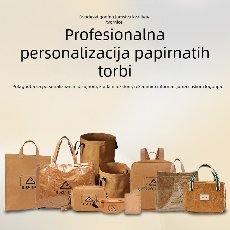 Muška crossbody torba - ulični stil, vertikalni kvadratni oblik, papirni materijal, zatvaranje zipom, vodootporna