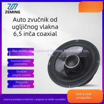 Automobilski audio zvučnik – koaksijalni dizajn, konus od karbonskih vlakana i aluminija, aluminijski tweeter, impedancija 4 Ω, osjetljivost 90 dB