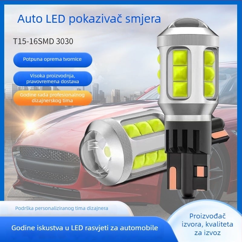 Gio Rabbit stražnje svjetlo automobila T15-16SMD-3030, 10W, 12-36V, 1000LM, vijek trajanja 200000h