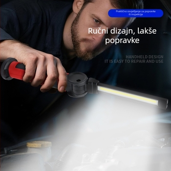 COB+LED radna svjetiljka za servis automobila, ručna rotirajuća radna svjetiljka s jakim magnetskim držačem, 3.7V, 1200lm