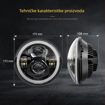 Automobilska LED glavna svjetla s dvostrukom bojom noćnog svjetla | 60W | 15000 lm | 9-36V | 500000 h