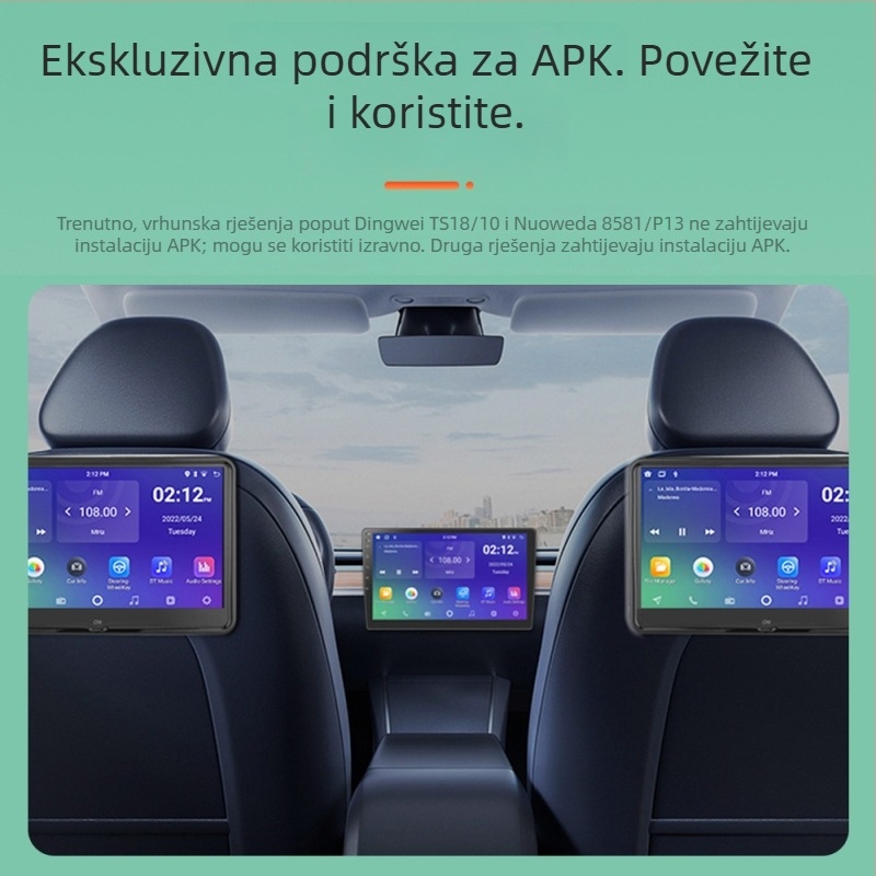 Universalan Android USB‑to‑CVBS automobilski video pretvarač za zaslon na stražnjoj sjedalu, TH99USB, SEMAITU, napajanje 12V