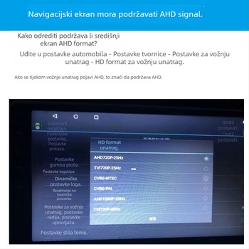 AHD auto kamera sa Starlight noćnim vidom, 360° panoramski širokokutni, vodootporna stražnja kamera, 480x1080p, 12V