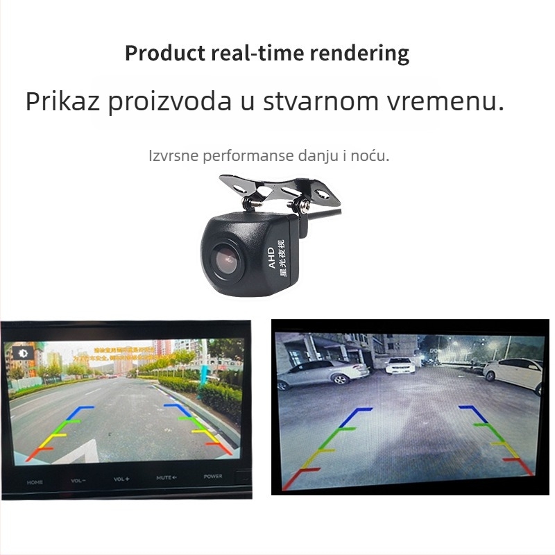 AHD auto kamera sa Starlight noćnim vidom, 360° panoramski širokokutni, vodootporna stražnja kamera, 480x1080p, 12V
