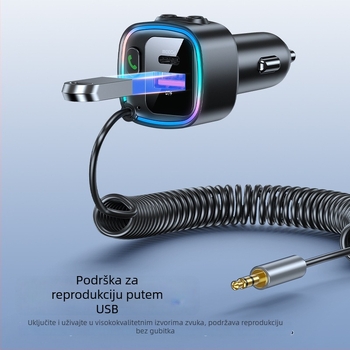 Auto Bluetooth prijemnik s AUX kabelom, Bluetooth 5.4, model AW-BT01, napajanje 5V