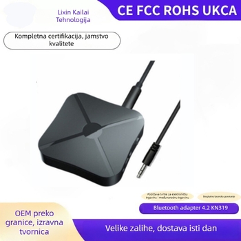 Bluetooth KN319 prijemnik/emitiranje | Bluetooth 4.2, 3,5 mm audio sučelje, Plug‑and‑Play, bez vanjskog napajanja, domet 10 m
