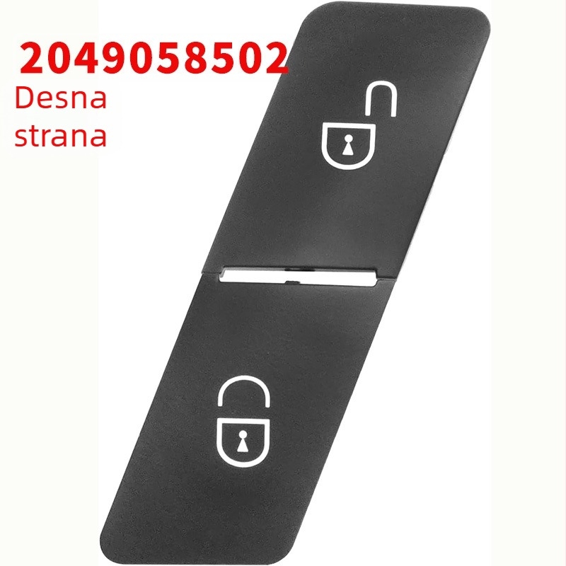 Mercedes-Benz W204/W212 Gumb prekidača zaključavanja vrata – Prednja desna, 08-18, Dio br. 2049058502, Plastika