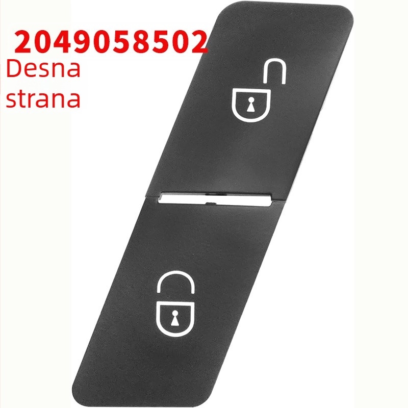 Mercedes-Benz W204/W212 Gumb prekidača zaključavanja vrata – Prednja desna, 08-18, Dio br. 2049058502, Plastika