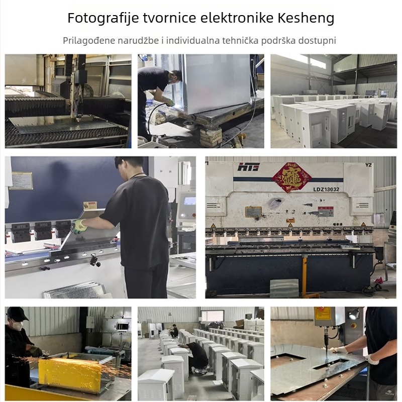 Kućište od nehrđajućeg čelika s laserskim rezanjem, bušenjem i savijanjem – debljina lima 20 mm; dimenzije obrade 100 (D×Š×V); završna površinska: pečeno lakiranje