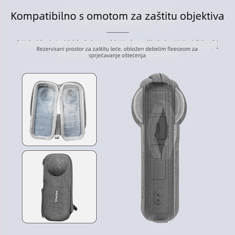 Torba za pohranu Insta360 X4/X5, EVA vanjski omotač i unutarnja zaštita protiv ogrebotina, prijenosni zaštitni etui