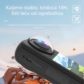 Insta360x4 Air zaštitno ogledalo — ABS + kaljeno staklo, kompatibilno s Insta360x4 Air, prilagodljiv logotip, 2-komada paket