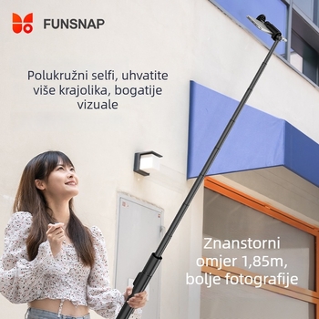 Prijenosni podni stativ za telefon s Bluetooth daljinskim upravljanjem, tijelo od aluminijske legure, stabilizacija slike, mogućnost prilagodbe