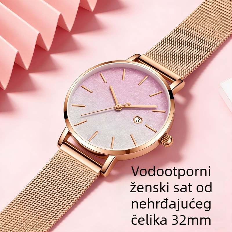 Damski sat Starry Sky Gradient, kvarc, vodootporan 30m, kućište od nehrđajućeg čelika, promjer cifernika 32mm