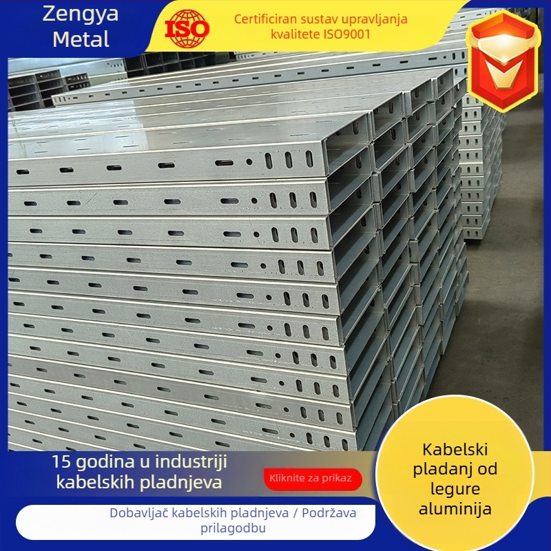 Prilagođena vatrootporna kabelska polica od aluminijske legure, trough tip, za distribuciju energije, po narudžbi