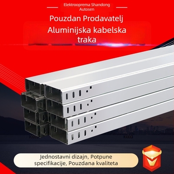 Aluminijski kabelski mostić-kanal s trapeznim dijelnikom, za vanjsku upotrebu, Otosen, modeli 50x50–400x200