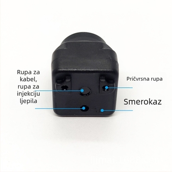 Držač prednje kamere za auto s 360° panoramskim objektivom — Model YJT14, PC kućište, Rezolucija 720x680, Napajanje 12V, Podesiv kut 120°