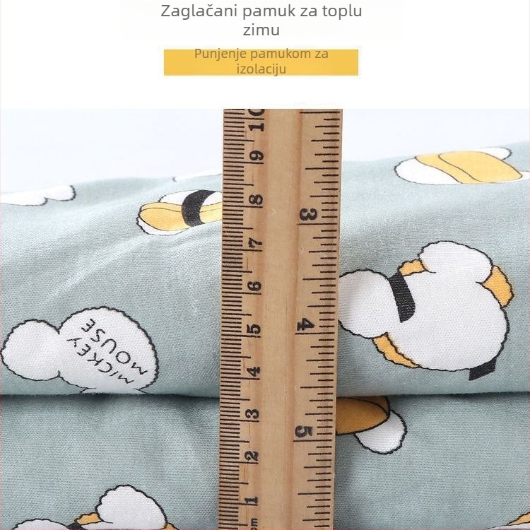 Dječji spavaći vreć, ručno izrađeno od pamuka, zimski, debeli, s podijeljenim nogama