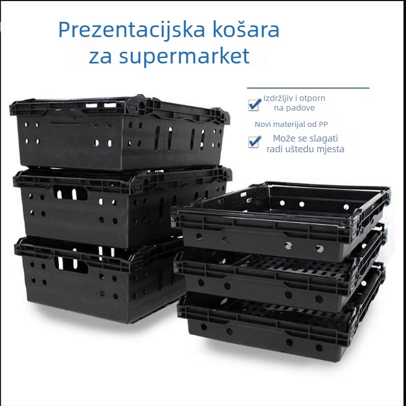Plastična korpa za izlaganje voća i povrća, stohabilna