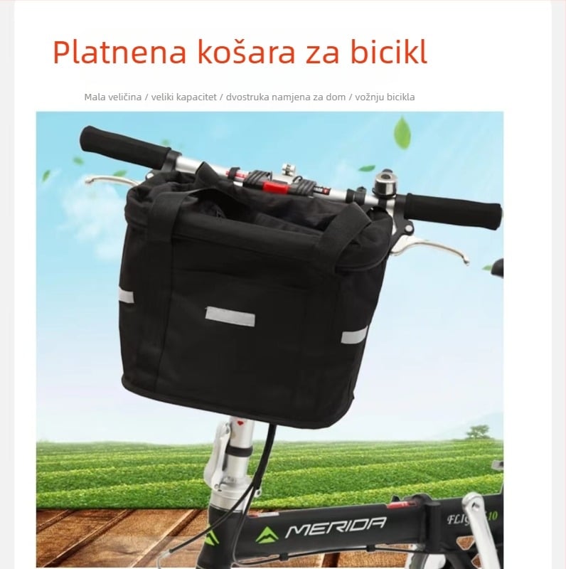 Prednja košara za bicikl — Oxford materijal; torba za bicikl; uvoz: Ne