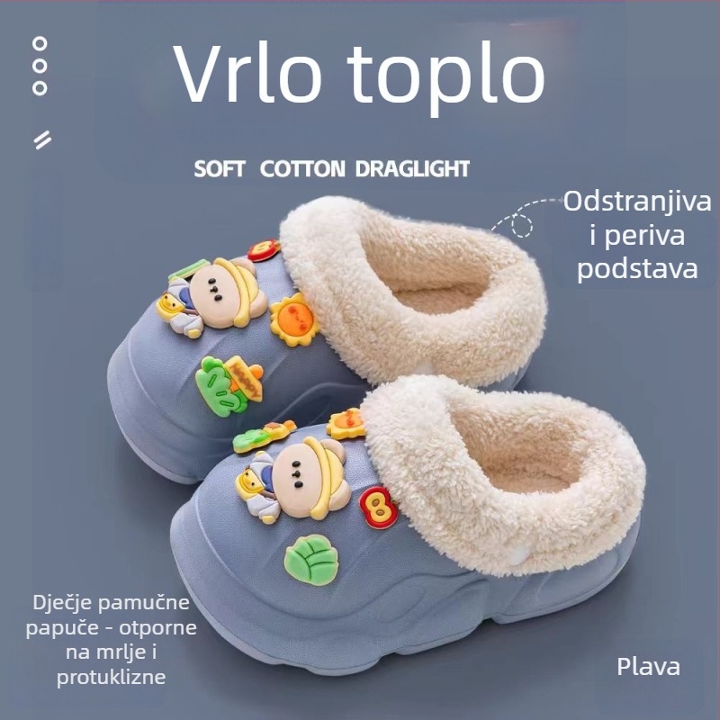 Dječje papuče s Cartoon motivom, EVA gornji dio i đon, unisex, zima, protuklizne, tople