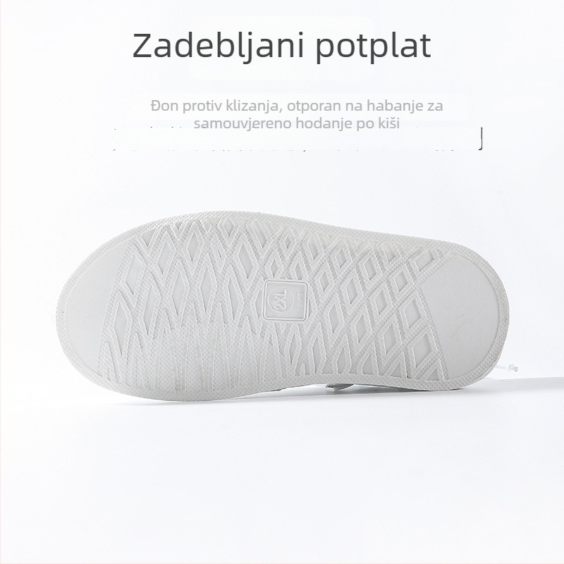 Slatke karikaturne navlake za kišne cipele za djecu, debele, protuklizne, PVC vodootporne, srednje duljine