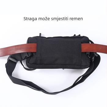 Unisex pojasna torba za outdoor sportove, veliki kapacitet, prostor za telefon, poliester