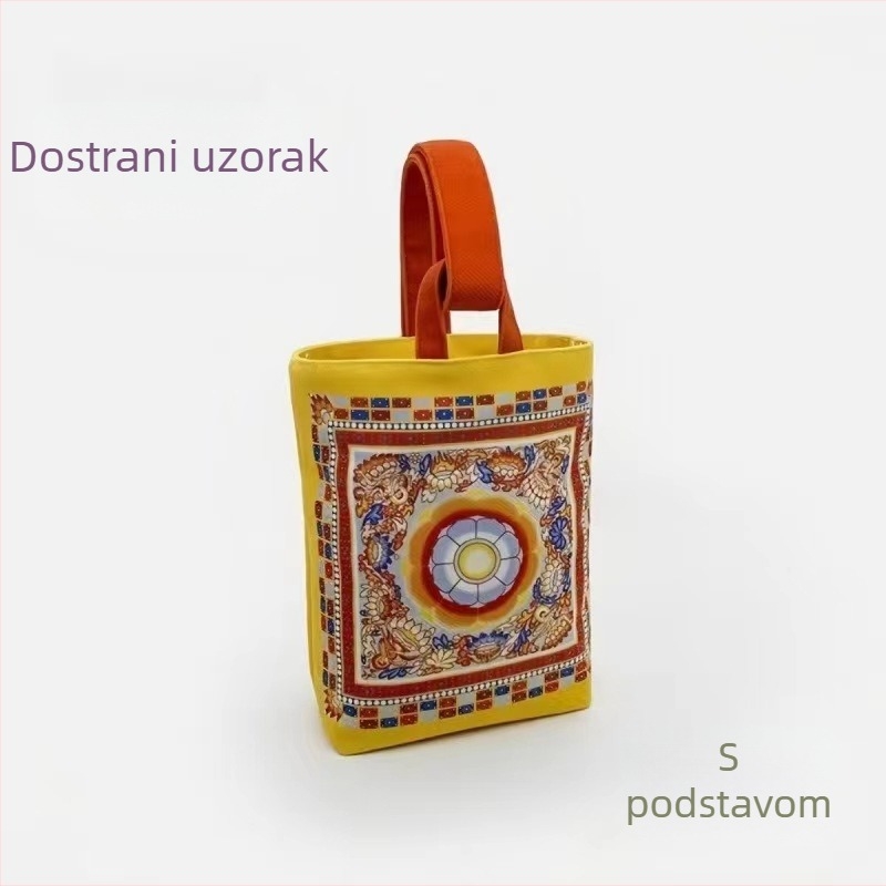 Bucket torba u kineskom stilu Dunhuang Apsara, od Oxford platna, srednje veličine, nošenje u ruci, retro nacionalni stil mode